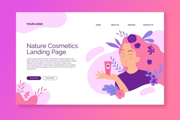 Nature cosmetics - landing page