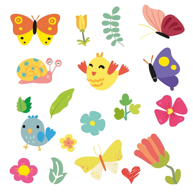 Free vector nature elements collection