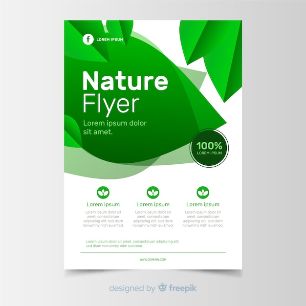 Free Vector nature flyer template concept