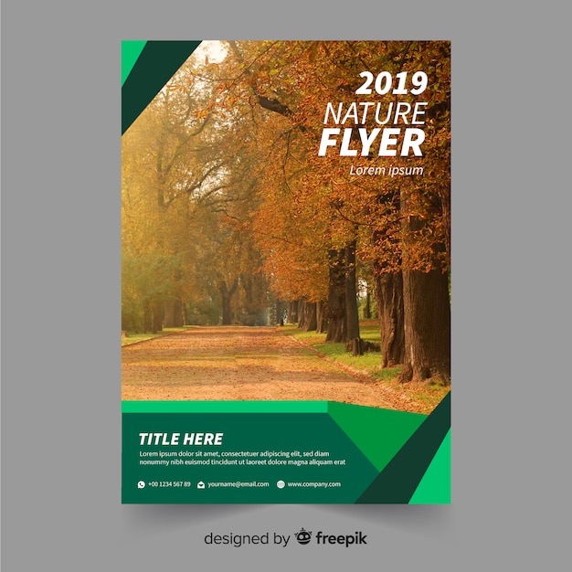 Nature flyer template