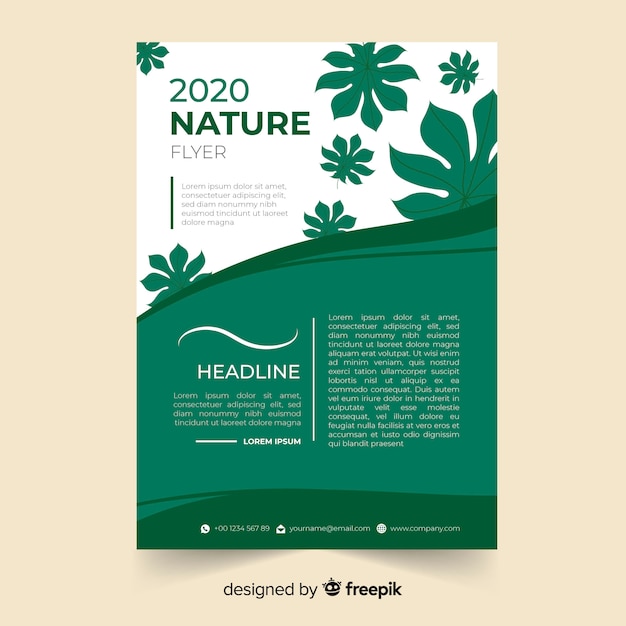 Nature flyer template