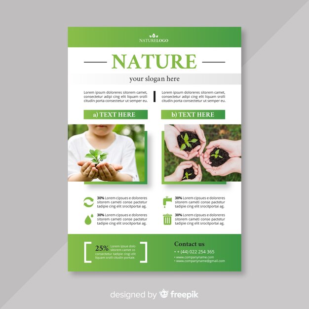 Nature flyer template