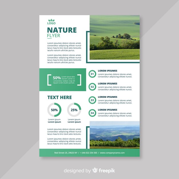 Nature flyer template