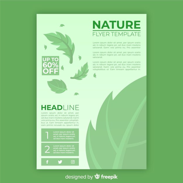 Nature flyer template