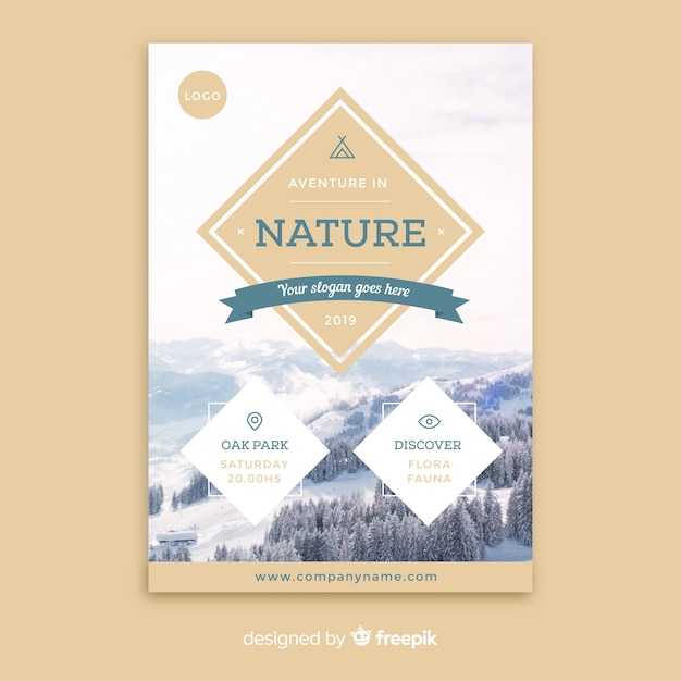 Free Vector nature flyer template