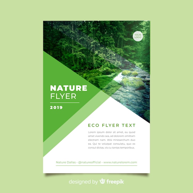 Free vector nature flyer template