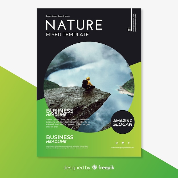 Nature flyer template