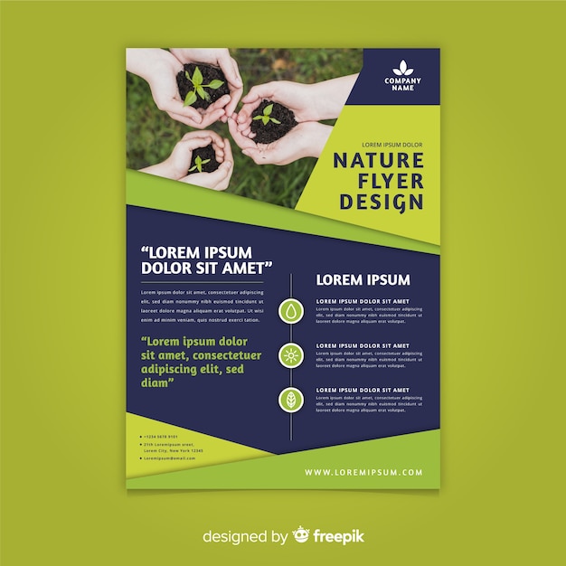 Free Vector nature flyer template