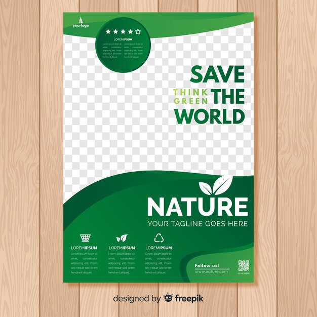 Nature flyer template