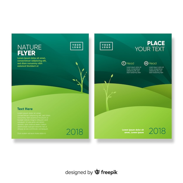 Free Vector nature flyer template