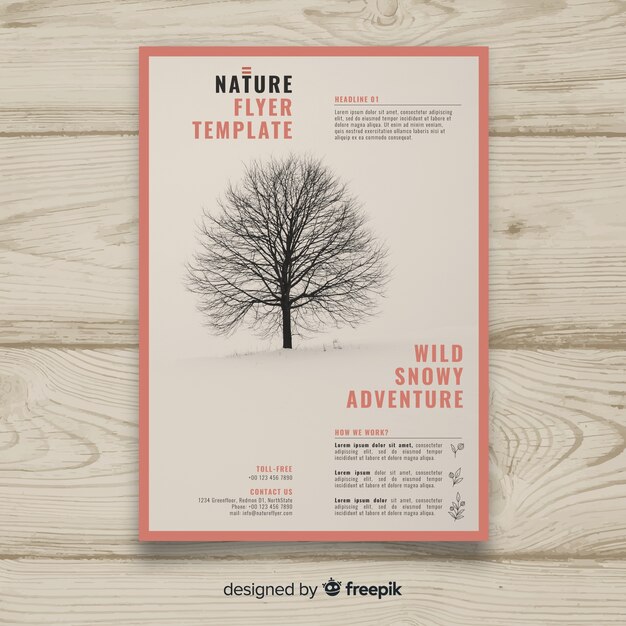 Free Vector nature flyer template