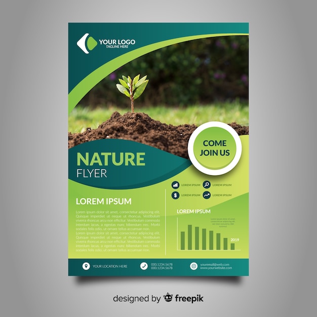 Nature flyer template