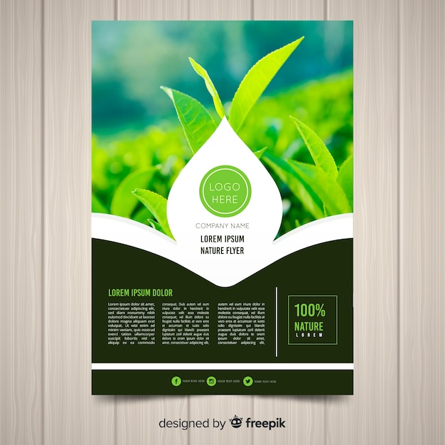 Free Vector nature flyer template