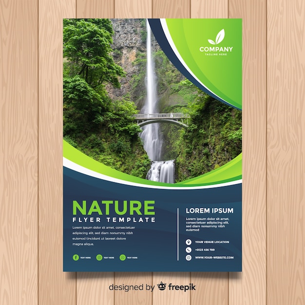 Free Vector nature flyer template