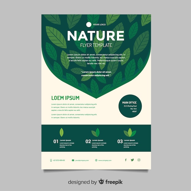 Free Vector nature flyer template