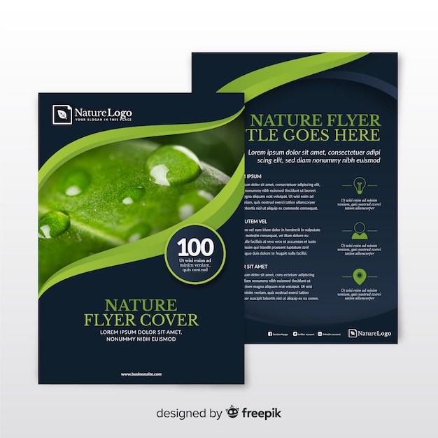 Nature flyer template