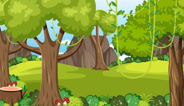 Free Vector nature forest background template