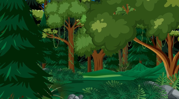 Free vector nature forest landscape background