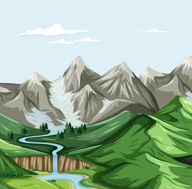 Free Vector nature geographic landscape vector