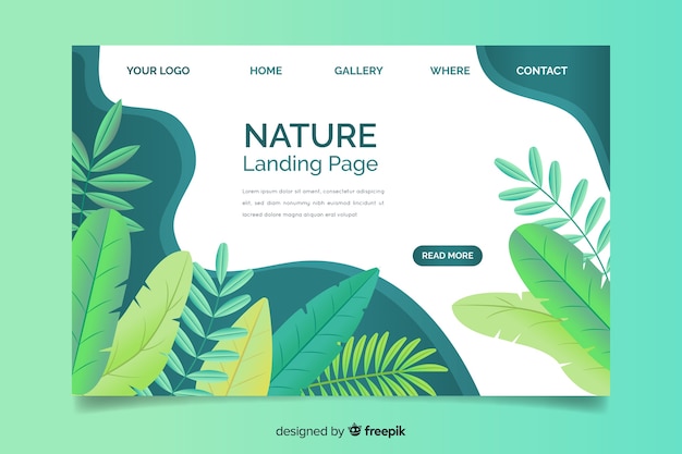 Nature landing page