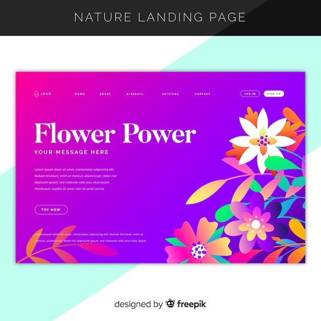 Nature landing page