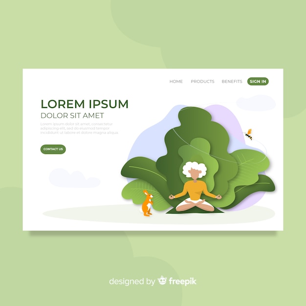 Nature landing page