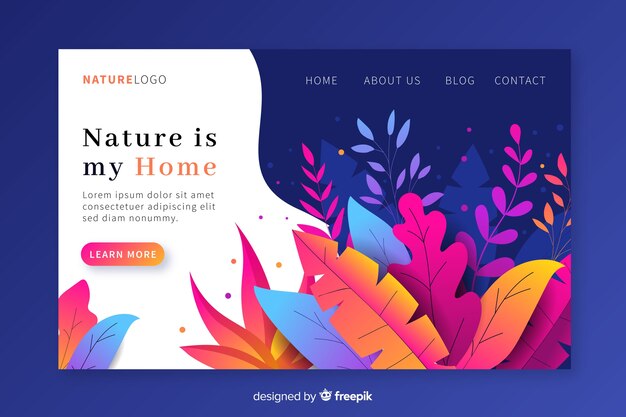 Nature landing page