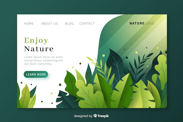 Nature landing page