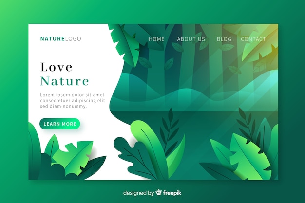 Nature landing page