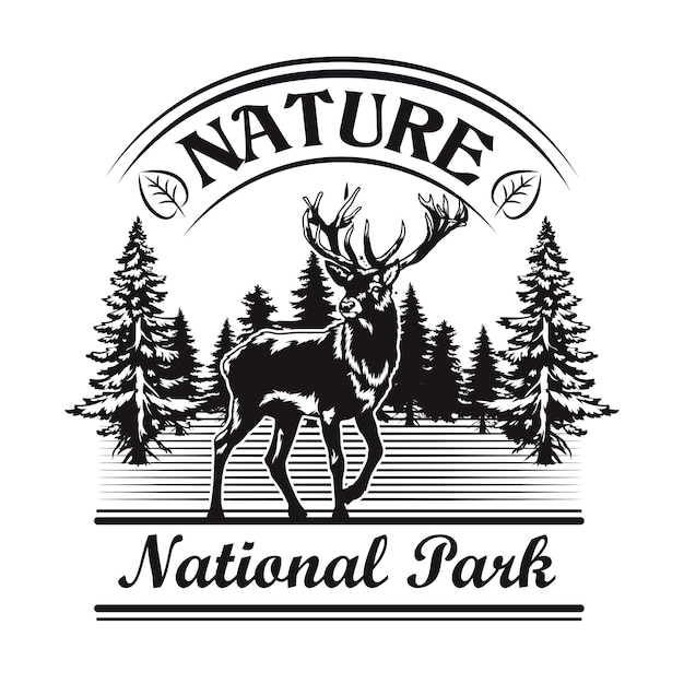 Nature and park emblem