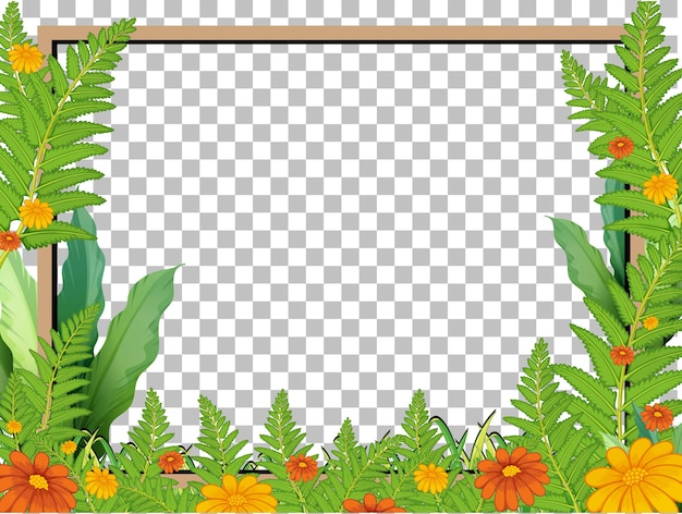 Free Vector nature plants frame transparent background