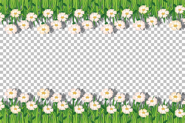 Free vector nature plants frame transparent background