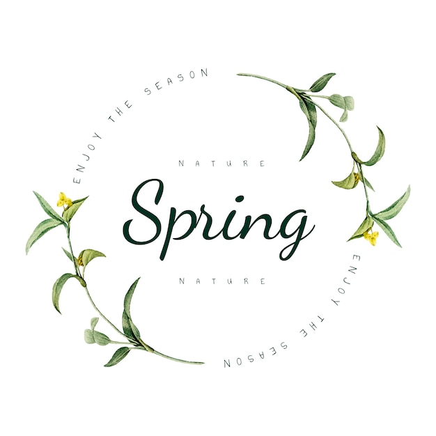 Free vector nature spring logo design vector