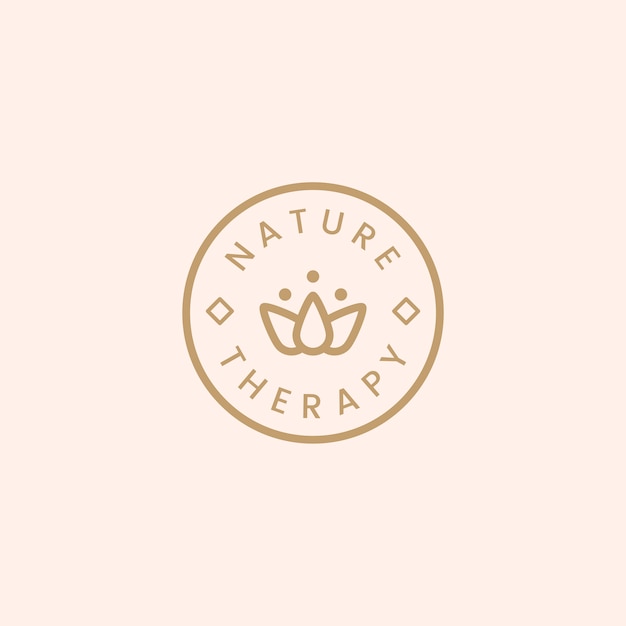 Nature therapy spa logo vector