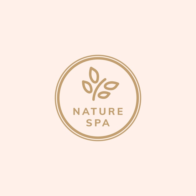 Nature therapy spa logo vector