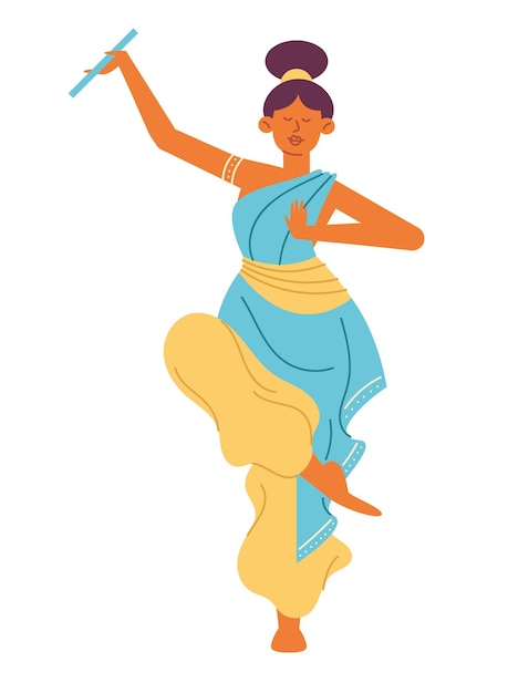 Free Vector navratri dancer female