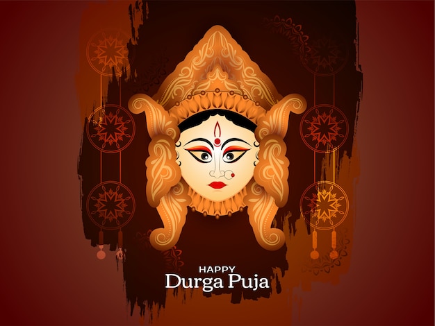 Free Vector navratri and durga puja festival card