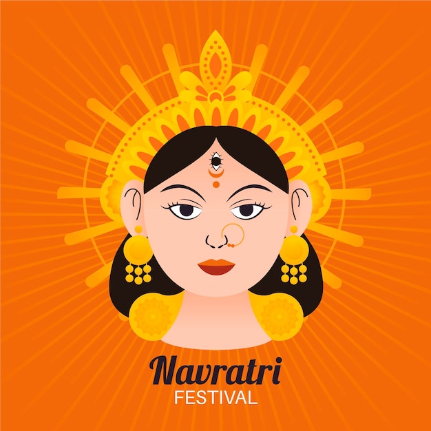 Navratri festival illustration