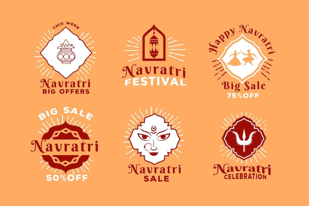 Navratri festival labels