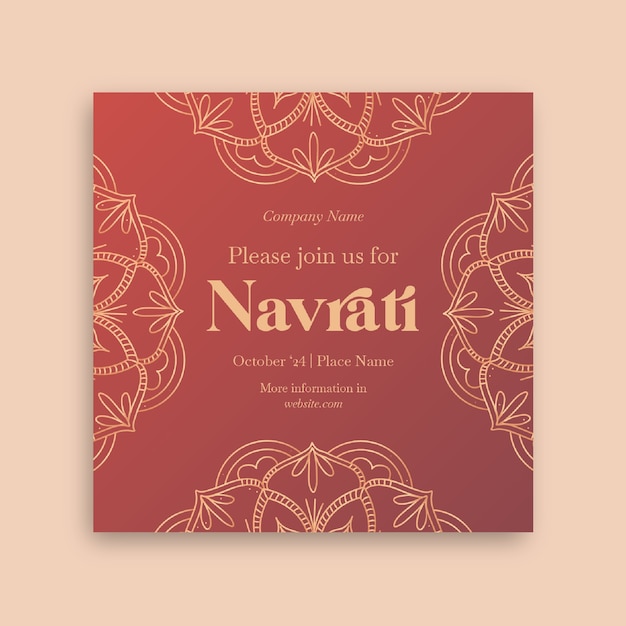 Navratri invitation design template