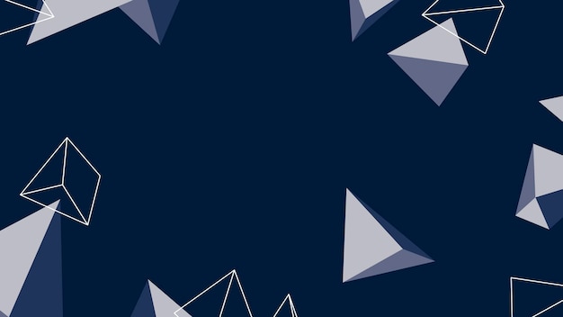 Free Vector navy blue geometrical social banner vector