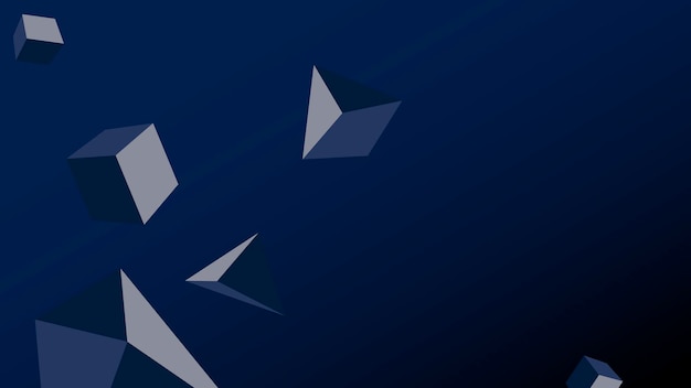 Free Vector navy blue geometrical social banner vector