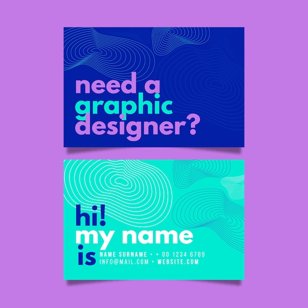 Need a graphic designer business card template