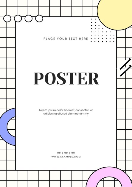 Neo Memphis poster template