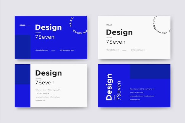 Neon business card template