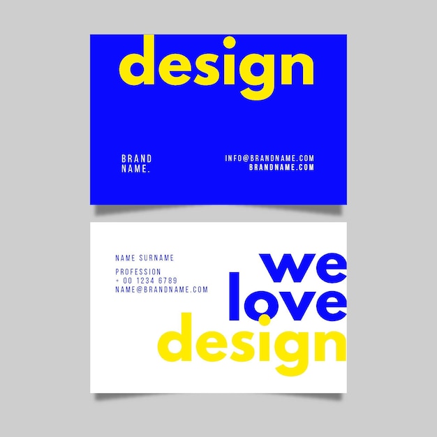 Neon business cards concept