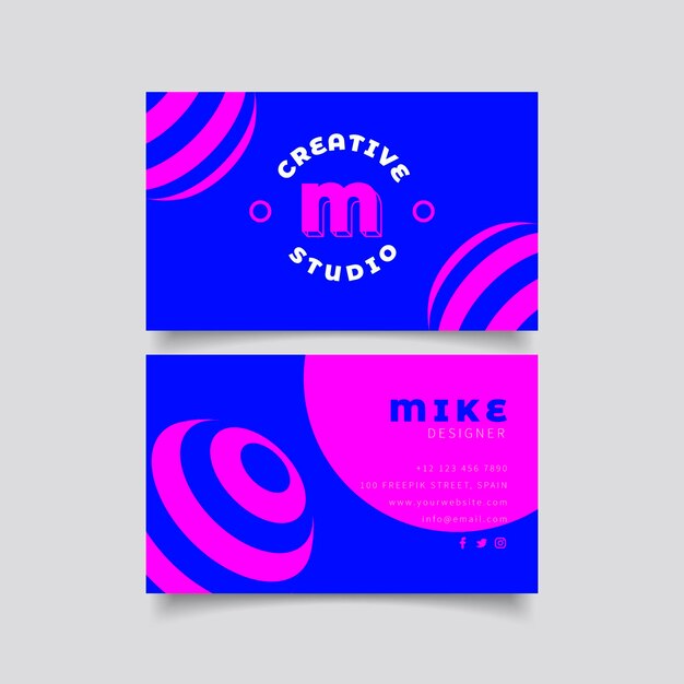 Neon business cards