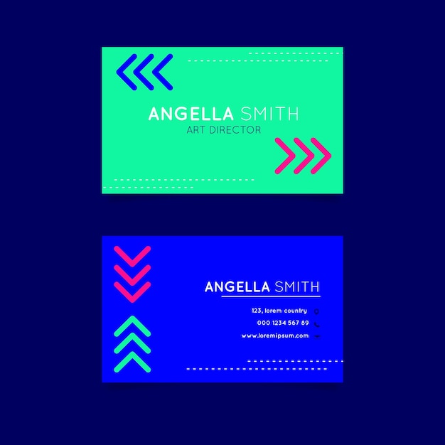 Neon business cards