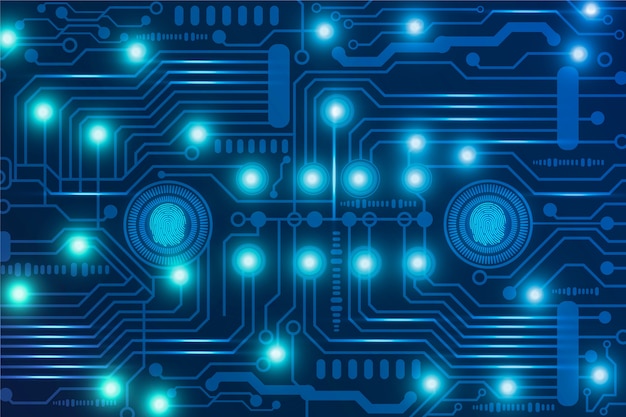 Neon circuit board background