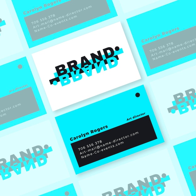 Neon color for business card theme